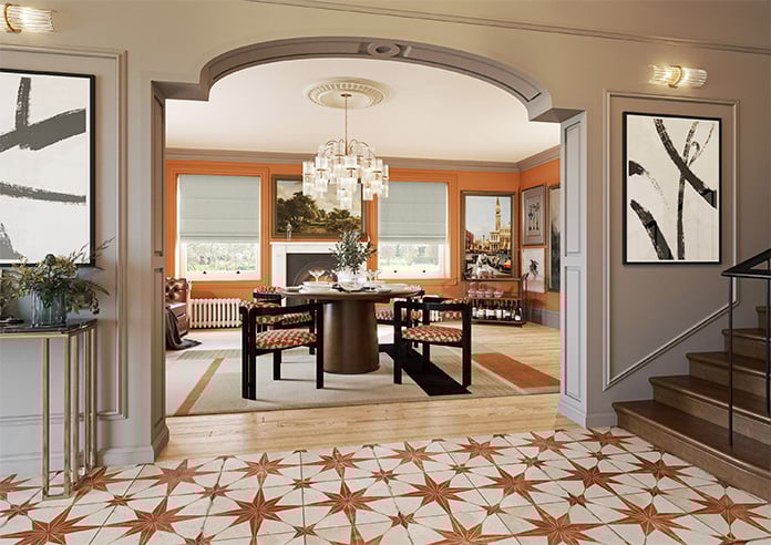 Melrose (Blackout), Wheat - Motorised Roman Blind - Image 6